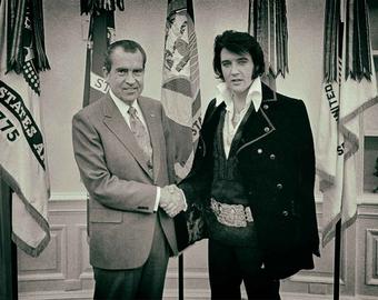 Photograph, Richard Nixon and Elvis Presley, 1971